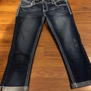 Red Camel crop jeans.